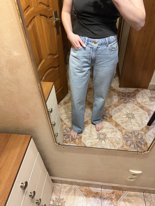 Прямі світлі джинси Zara