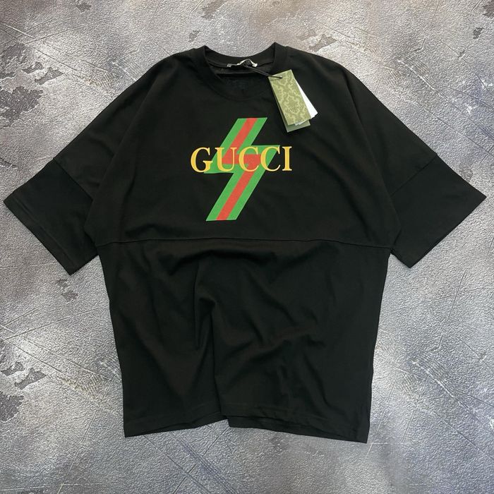 РАСПРОДАЖА СКЛАДА! Мужская футболка Gucci, летняя черная футболка, легкая футболка, стильна футболка бавовяна футболка, стильна футболка на літо