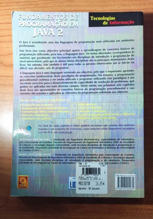 Livro "Fundamentos de programação em Java 2"