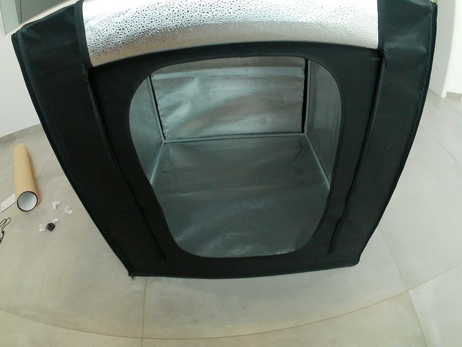 Tenda de Estúdio Fotográfico LED Portátil Amzdeal 80x80cm (Completa)
