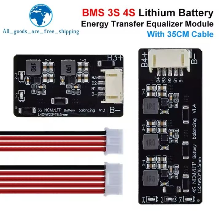 модуль активного балансира для литиевых аккумуляторов BMS 3S/4S.баланс