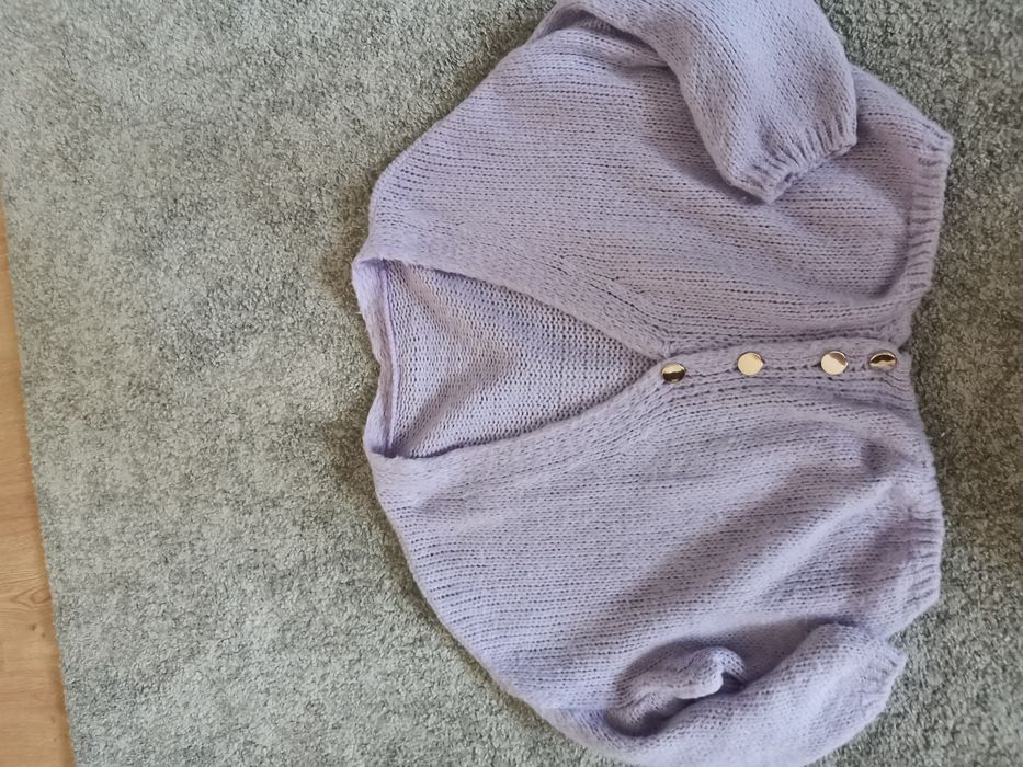 Sweterek damski liliowy