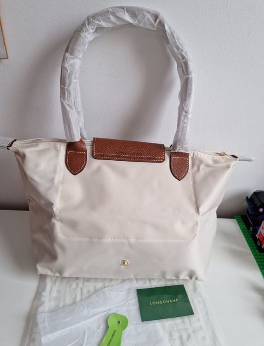 BEŻOWA/ ECRU Nowa torebka LONGCHAMP roz M