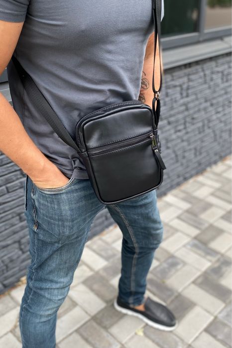 Барсетка сумка шкіряна чоловіча месенджер Casual 2.0 leather