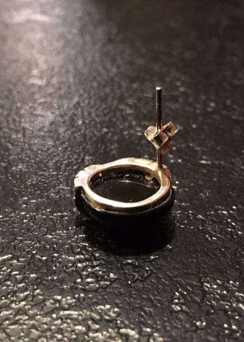 Kolczyk Yes kamień Onyks styl retro