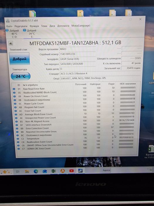 Продам жорсткі диски SSD 2.5" 512GB