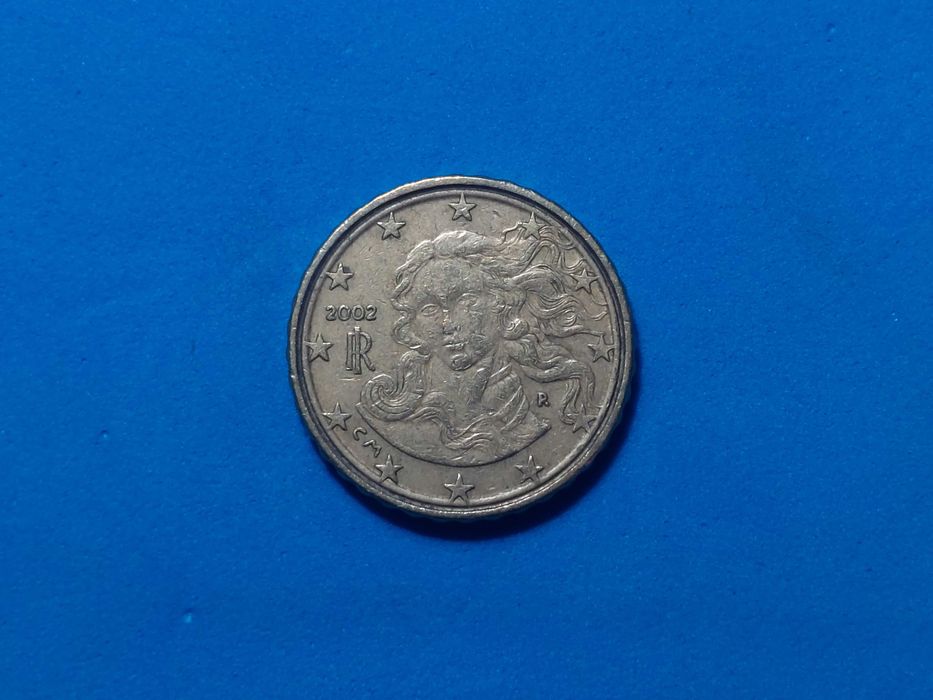 Moeda de 0,10 Cêntimos Itália com erro de cunhagem no bordo