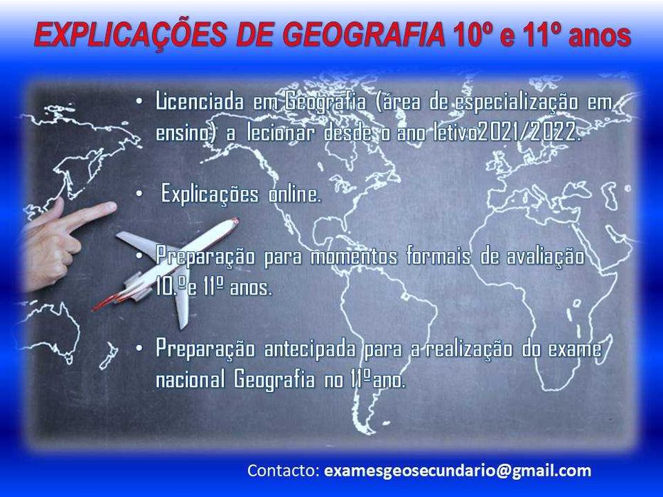 Explicações Geografia 10º e 11º e Exames Nacionais