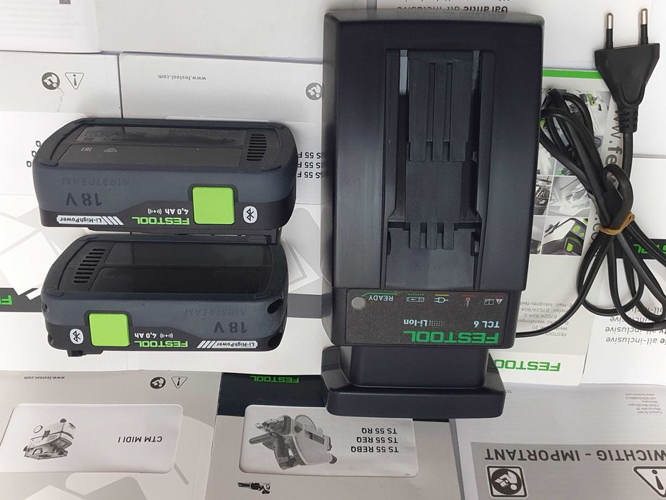 Zestaw startowy FESTOOL TCL 6 +2 szt akumulator 18v 4ah Bluetooth nowe