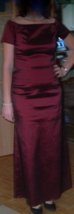 Suknia hiszpański dekolt: spódnica długa + goret roz 40 L