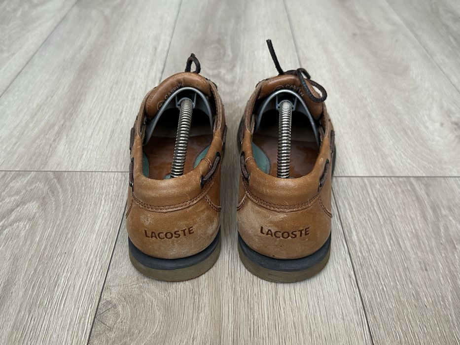 Шкіряні топсайдери Lacoste