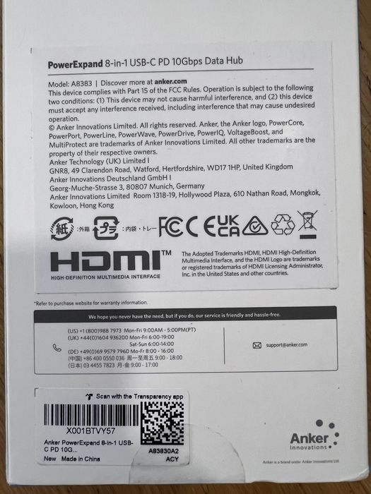 Hub USB-C Anker PowerExpand 8-em-1 PD 10Gbps (Novo