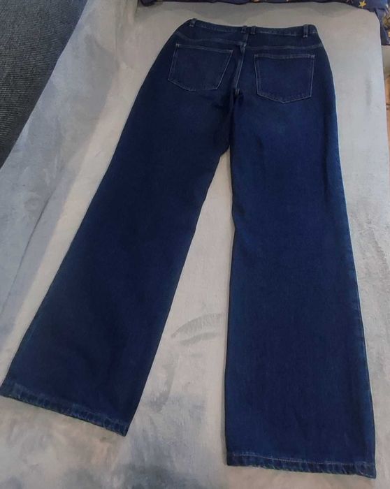 Damskie jeansy szerokie granatowe HOUSE straight 38