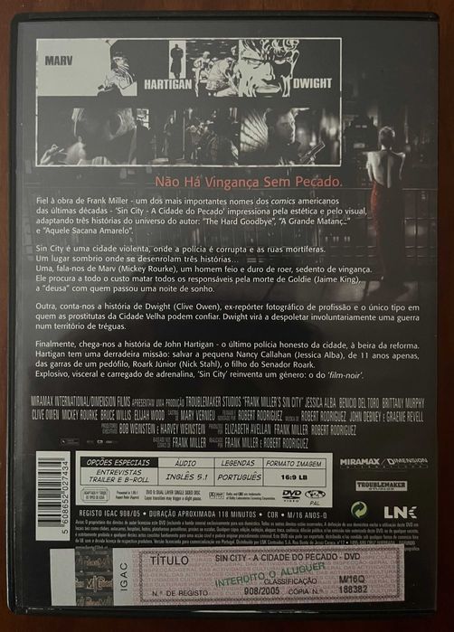 DVD "Sin City - A cidade do pecado"
