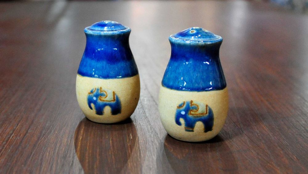 Saleiro e pimenteiro cerâmica