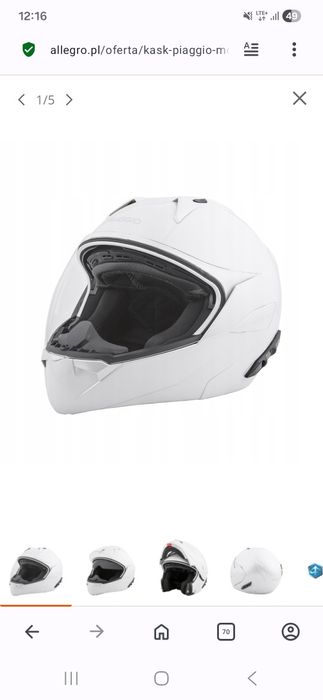 Kask Piaggio modular szczękowy, rozmiar L