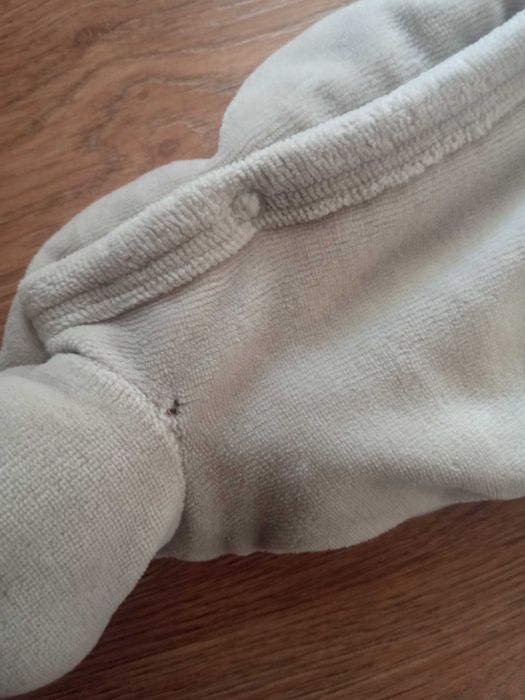 Kombinezon pajac wiosna miś ciepły 62 welur