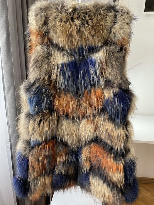 Жилетка з натурального хутра розмір XXS XS S меховая безрукавка