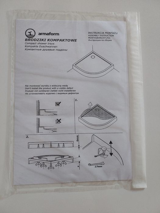 Піддон для душу Armaform новий 90×90