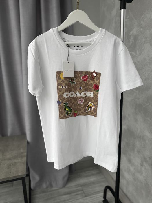 Футболка coach біла