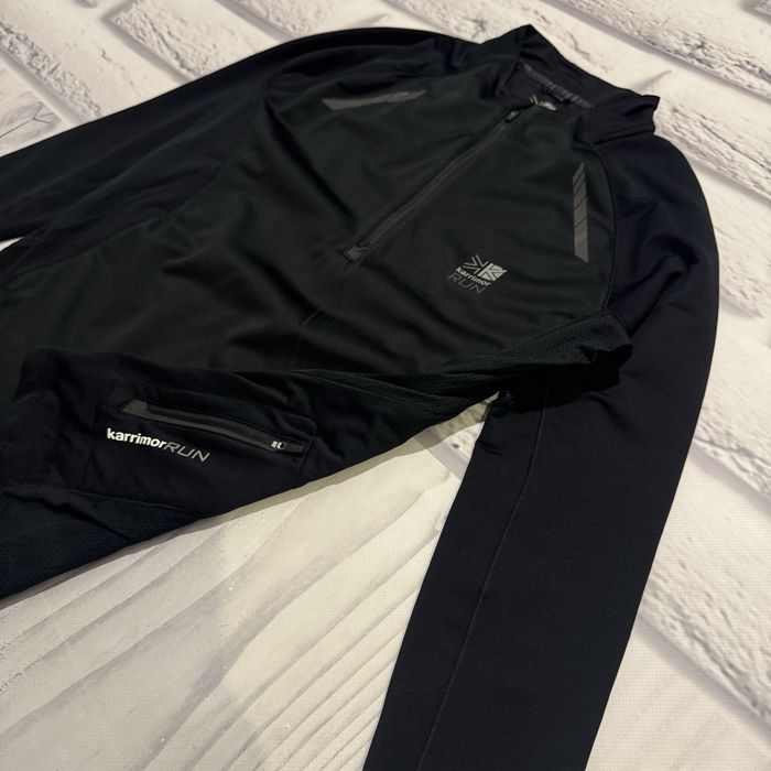 Спортивна кофта Karrimor Run чорна, розмір S, на блискавці