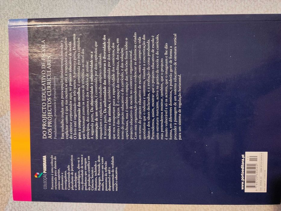Livro "Do Projeto Educativo de Escola aos Projectos Curriculares"