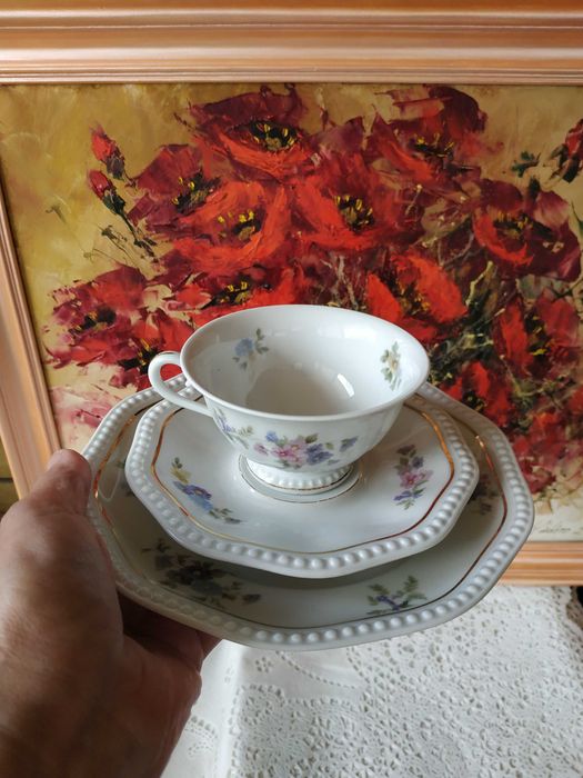Чайное кофейное трио тройка Розенталь Rosenthal Германия Антиквариат Фарфор