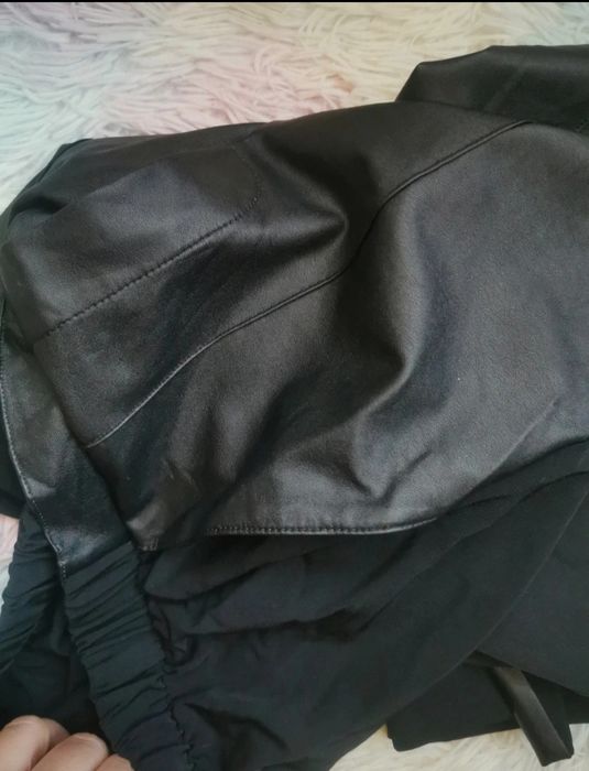 Tezenis spodnie skórkowo materiałowe legginsy kieszenie r. Xs/s