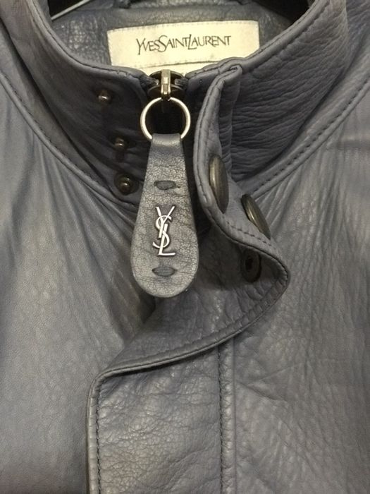 Мужская кожаная куртка Yves Saint Laurent YSL, оригинал БУ 48-50 разм.