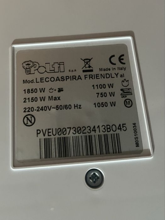 Máquina Limpeza a Vapor POLTI vaporetto lecoaspira Fav 30