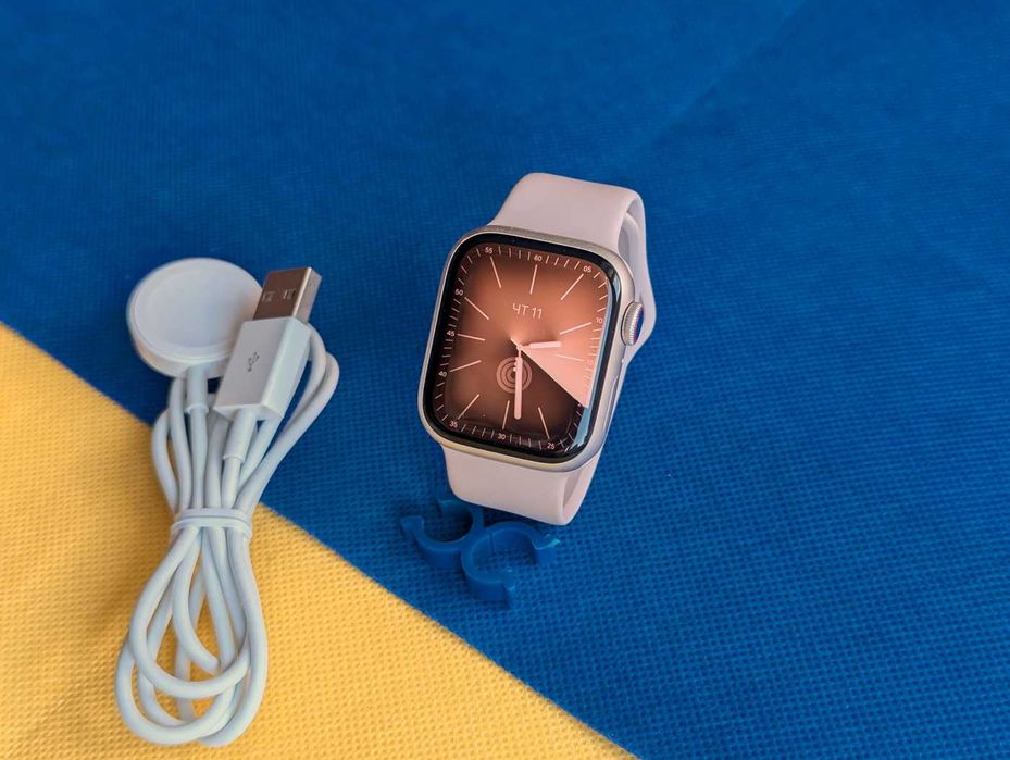 Магазин Гарантія Apple Watch 7 41 мм Starlight справні все працює