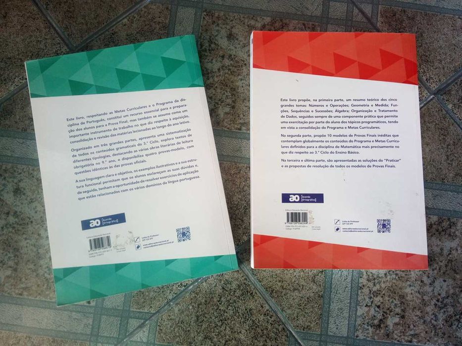 Livros de preparação para a Prova Final do 9º ano, IMPECÁVEIS!