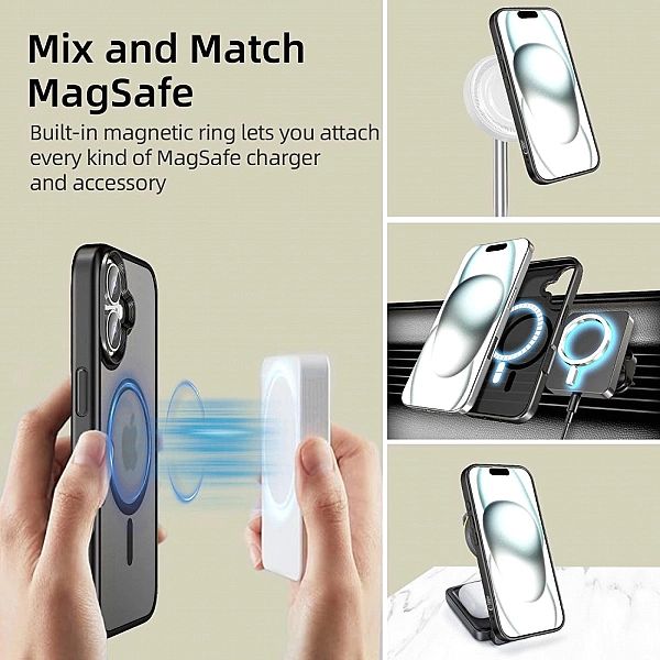 Etui Tech-Protect MagMat MagSafe na iPhone 16 - czarne