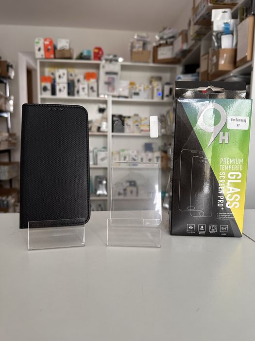 Etui z klapką zamykane + SZKŁO do SAMSUNG GALAXY S7