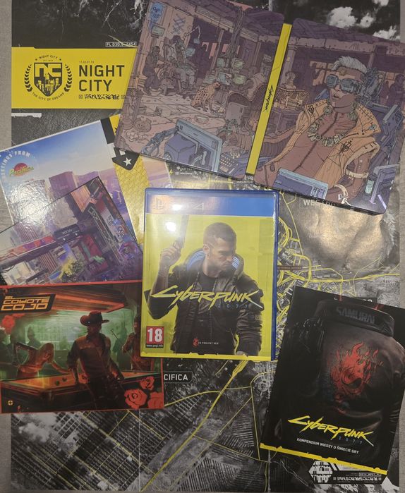 Steelbook Cyberpunk 2077 PS4 PS5, bogaty zestaw