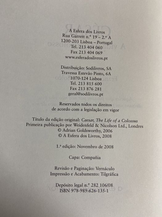 A Vida de um Colosso - César