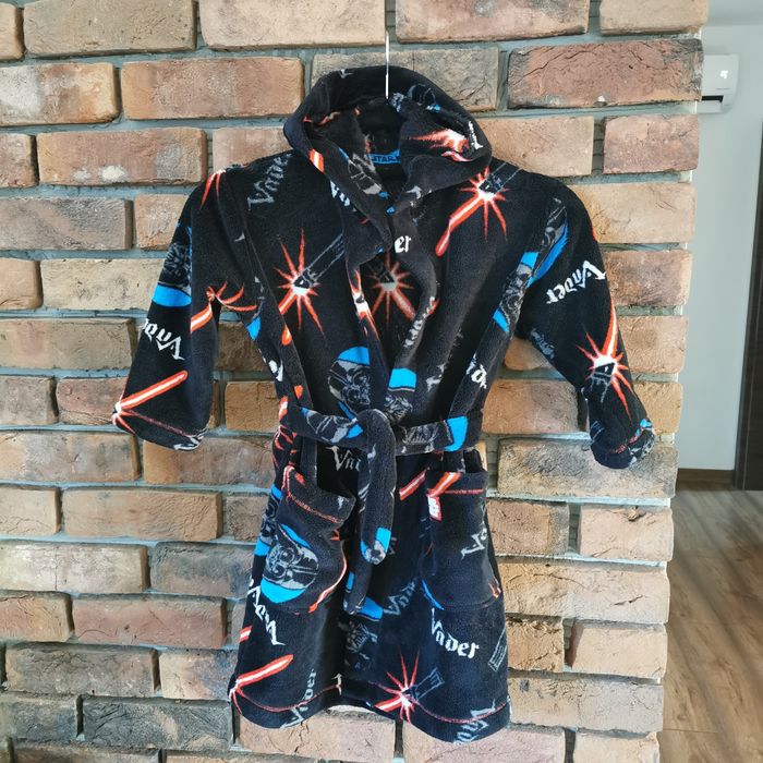 Szlafrok Star Wars 5 6 lat 116 czarny jak Nowy