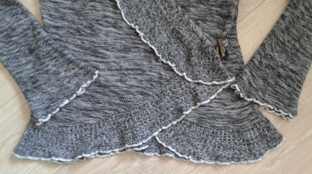 Sweter ciążowy 40/42 M/L damski wiosenny jesienny kardigan czarnobiały