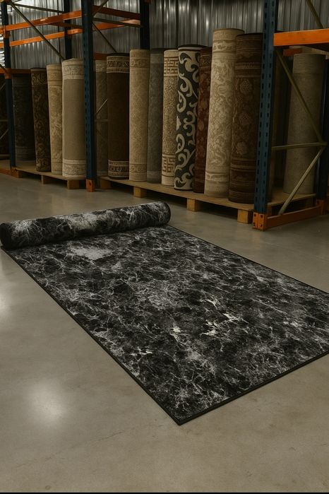 Килим безворсовий Сірий ковер Однотонний ковер Доріжка палас