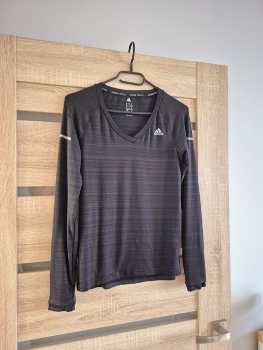 Świetna bluzka koszulka sportowa z długim rękawem Adidas S 36 czarna
