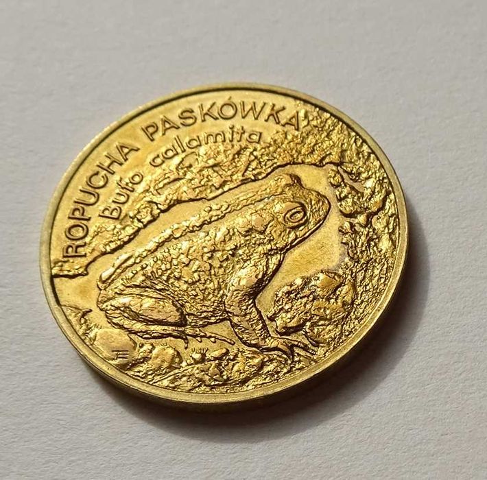 Moneta 2 zł Ropucha paskówka Bufo calamita 1998