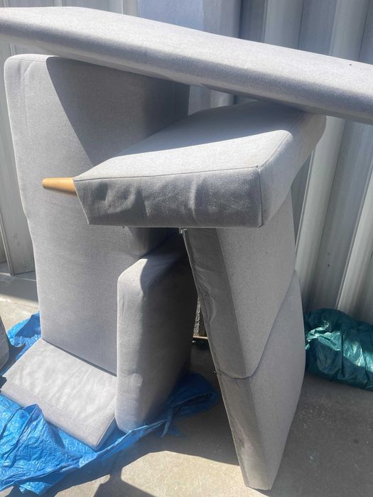 Sofa  Chaise longue 3 lugares  - Cinza estilo escandinavo