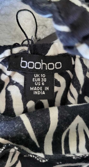 Vestido novo comprido cai-cai, padrão folhas, algodão e linho