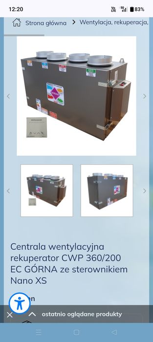 Sprzedam Rekuperator Ozon