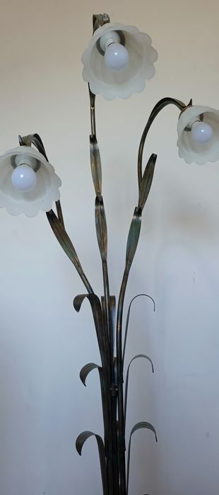 Lampa stojąca mosiężna