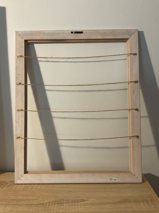 Quadro decorativo madeira pintada para fotos - Como novo