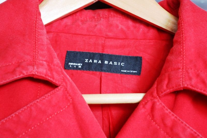 Casaco 100 por cento algodão vermelho ZARA tamanho L
