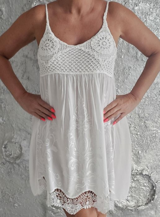 Liu Jo sukienka hafty biała roz L