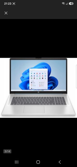 Laptop Hp 17 Intel N100, 16Gb, 512 GB, NOWY