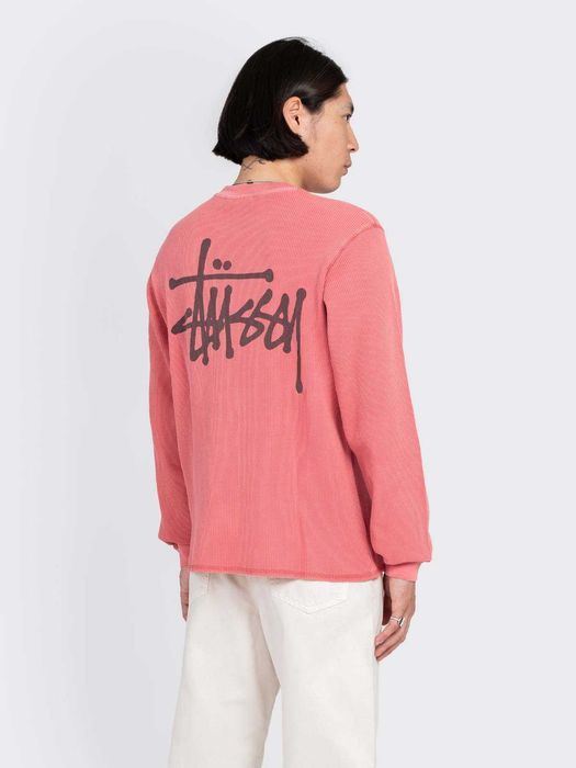 Лонгслів STUSSY Basic Stock Long Sleeve Thermal Pink